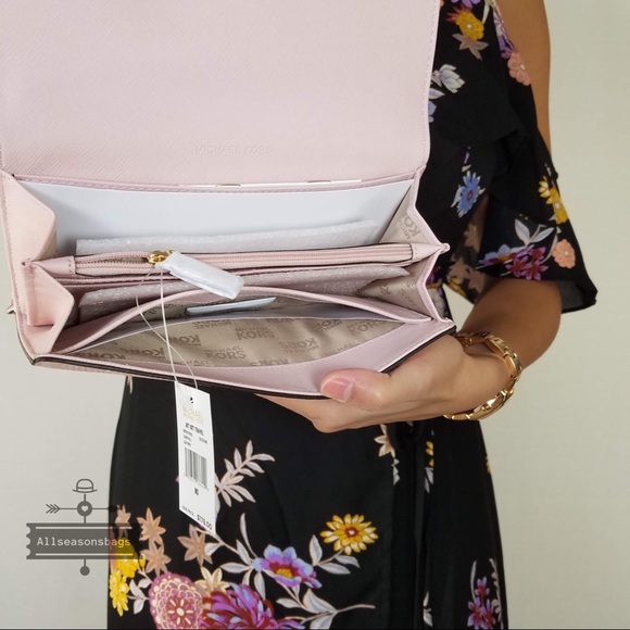 Michael Kors Jet travel carryall Wallet Blossom - Picture 6 of 8